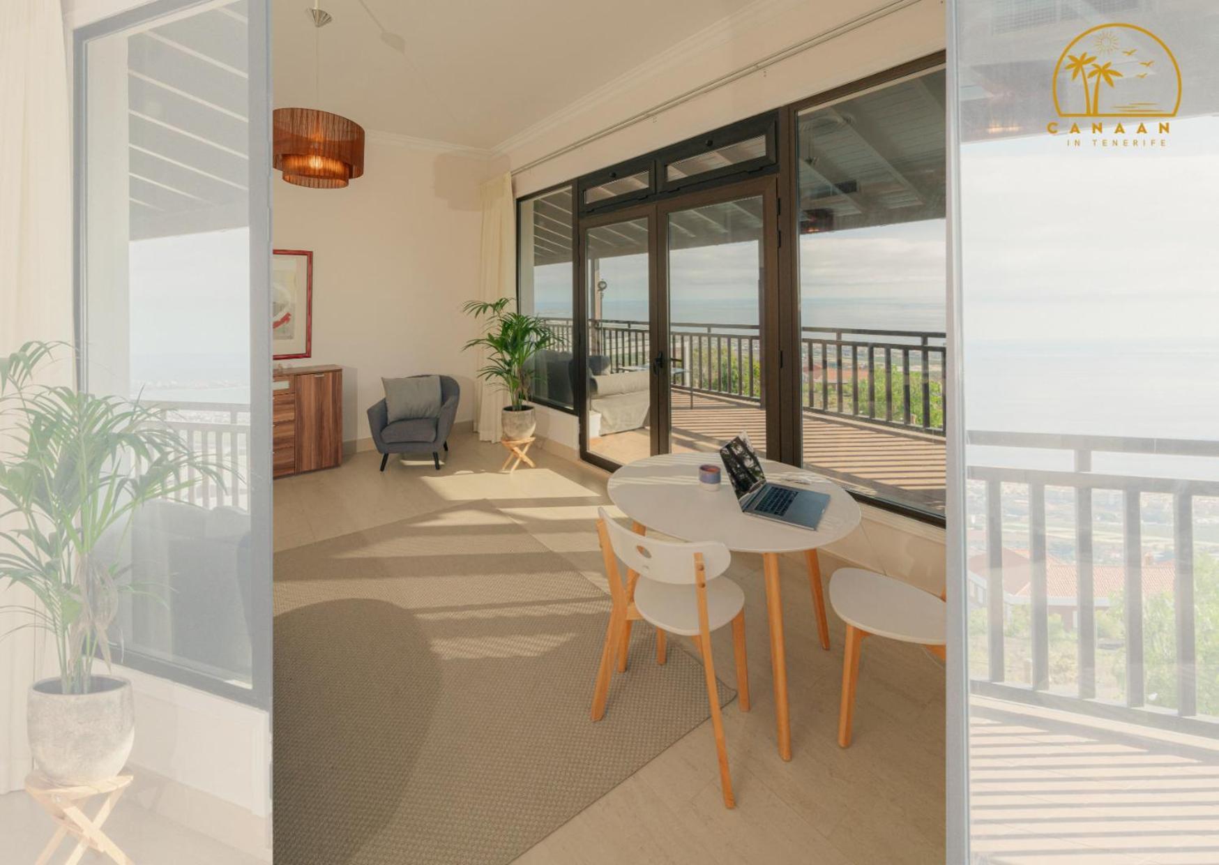 Apartment Canaan In Tenerife - Heated Pool, Ocean Views, Palm Garden,